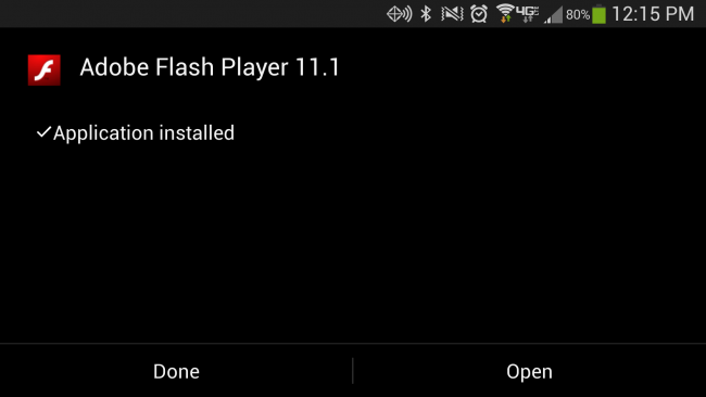 I recently installed Flash Player for Android on my Samsung Galaxy SIV