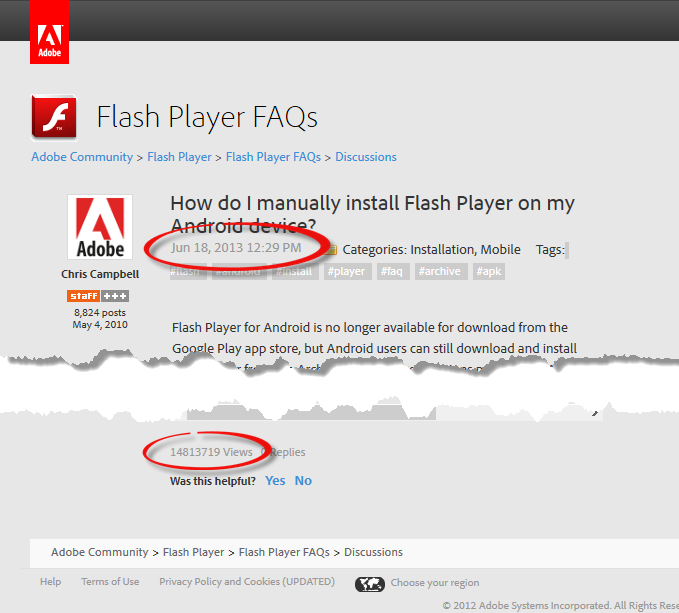 Flash Player Android Article