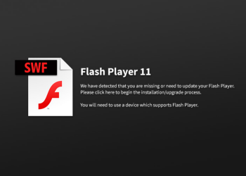 If the domain is allowed but they have no Flash Player (or an old version)... they see this.