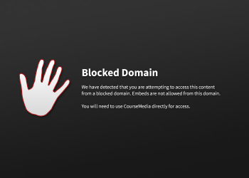 If the domain is blocked... they see this.